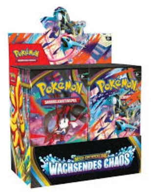 Produktbild von Pokémon ME04 Wachsendes Chaos Booster Display Deutsch – Pokémon TCG Display mit 36 Boostern