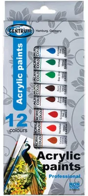 Image de peinture acrylique 12 couleurs x12ml