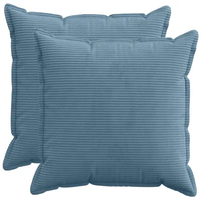 Obrázek produktu pro vidaXL Povlak na polštář, 2 kusy, barva: modrá, materiál: Cord, rozměry: 65 x 65 cm