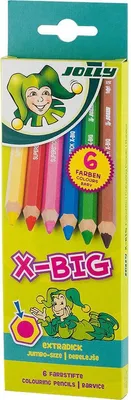 Image de Crayon De Couleur Jolly X-Big 6Pcs Cartonetu
