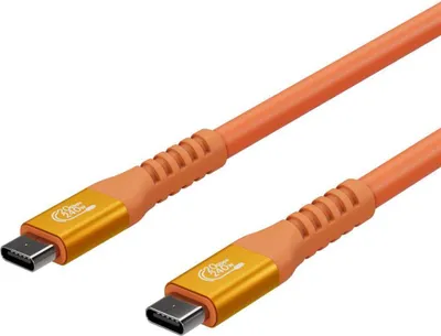 Produktbild von Flexline®-USB-C® Ladekabel, USB 3.2, 240W, orange, 0,25m
