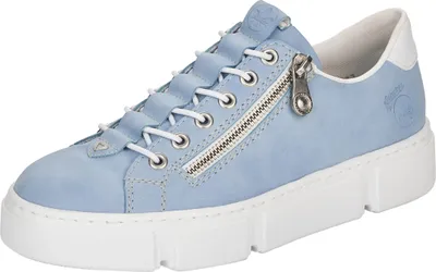 Produktbild von Rieker Damen Sneaker Schnürschuhe Plateau N5952, Größe:40 EU, Farbe:Blau