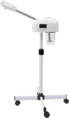 Produktbild von Gesichtsbedampfer Standgerät - DT-118 - 750 W Ozon Heißnebel - LCD-Display - 600 ml Tank - Timer 0–20 Min - EU 220 V 50 Hz - Weiß