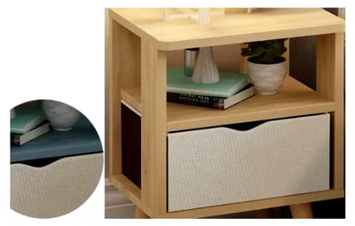 Produktbild von Nachttisch einfacher Nachttisch 37 x 21 x 61 cm mit offenem Stauraum für das Wohnzimmer