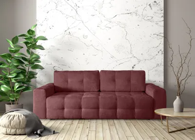 Produktbild von Schlafsofa Designersofa Sofa 3-Sitzer ARIELLE in Stoff Perfect Harmony Bordeauxrot