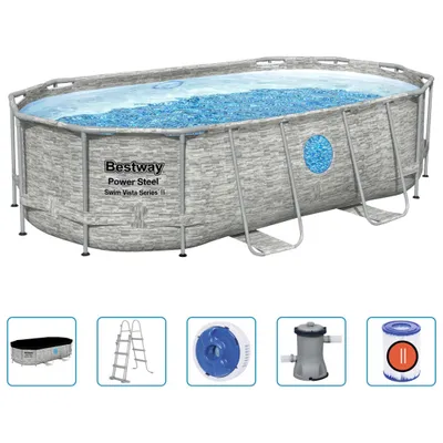 Produktbild von Bestway Power Steel Pool-Set 427x250x100 cm