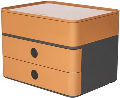 Productafbeelding van 1x ladebox karamelbruin 2 lades