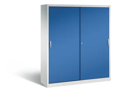 Produktbild von C+P Schiebetürenschrank Acurado-2000 | HxBxT 195x160x50cm | Lichtgrau/Enzianblau