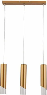 Zdjęcie produktu dla Lampa wisząca Hardin złota 3xE27x40W akryl wym:120x45x6cm IP20 Reality