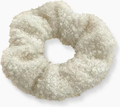 Image de Chouchou laineux en chenille douce, confortable et chic en blanc