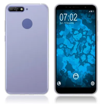 Produktbild von PhoneNatic Case kompatibel mit Huawei Y6 (2018) - Crystal Clear Silikon Hülle transparent Cover
