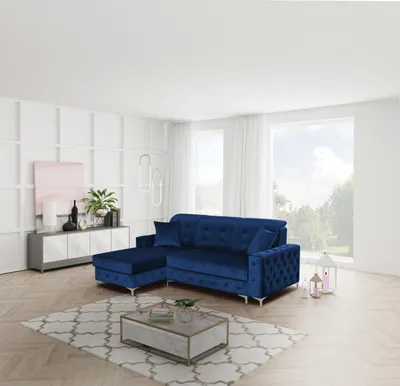 Zdjęcie produktu dla Sofa rozkładana Chesterfield Sofa Meble tapicerowane Narożnik Sofa w kształcie litery L Nowoczesny