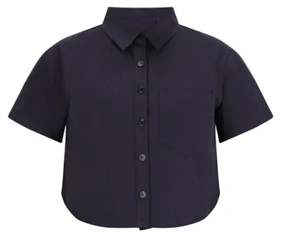 Image de Chemisier pour femme SAPORTA - bleu marine foncé, taille S