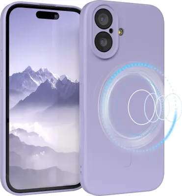 Produktbild von EAZY CASE - Silikonhülle magnetisch für Apple iPhone 17, Hülle Silikon, weich stoßfeste Magnet Handyhülle, Schutzhülle mit Kameraschutz, TPU Bumper in Lila