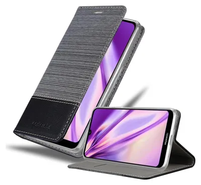 Image de Cadorabo Housse pour Huawei Y6S Housse en gris pour téléphone portable Etui Book Case Cover