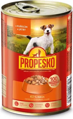 Obrázek produktu pro Propesko PES 415g kuřecí, játra v omáčce