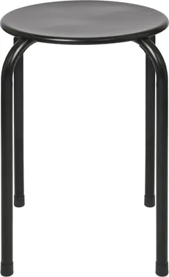 Produktbild von Harbour Housewares Stapelhocker aus Metall – Mattschwarz