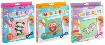 Produktbild von Kreatives Bastelgruppen-Moxy-Stickset im Rahmen, 15 x 15 cm
