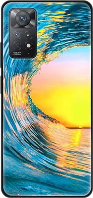 Produktbild von König Design Hülle kompatibel mit Xiaomi Redmi Note 11E Pro Kunststoff Soft Handyhülle - Handy Case Welle