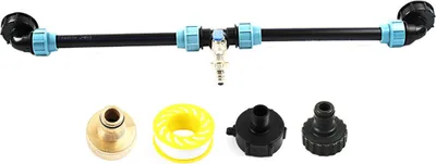 Produktbild von MODFU IBC Verbindungssets, IBC Adapter Verbindungsset für 2 IBC Tanks Nebeneinander/Regentanks inkl. 3/4" Schwananhals Garten Wasserhahn Auslass Schlauchverschraubung Regentonnenschlauch