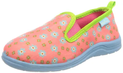 Produktbild von Playshoes Blumen, Uni-Kinder Niedrige Hausschuhe, Pink (Pink 18), 24/25 EU (7.5 Child UK)