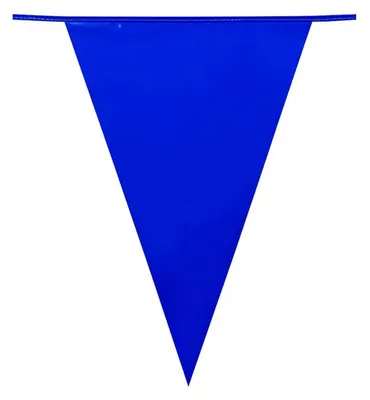 Produktbild von Wimpelkette 10m Blau 20x30cm aus PE | Partydekoration, Garten Deko