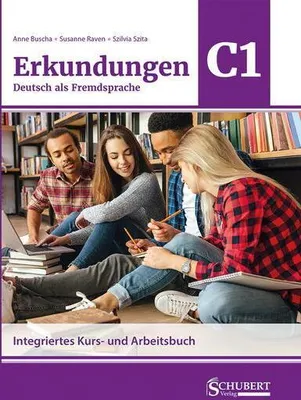 Four young adults are sitting on the floor in a library, looking at books and a laptop.