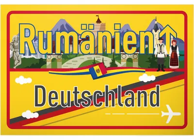 Rumänien Ortsschild 30x20 cm – Reisegeschenk für Fans
