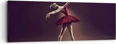 Produktbild von Bild auf Leinwand - Leinwandbild - Einteilig - Ballerina Rot Kleid - 90x30cm - Wand Bild - Wanddeko - Wandbilder - Leinwanddruck - Bilder - Wanddekoration - Leinwand bilder - Wandbild - AB90x30-4336