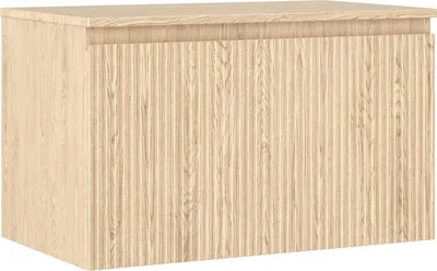 Zdjęcie produktu dla Mexen Rivel szafka łazienkowa podumywalkowa 80 cm z blatem, 1 szuflada, ryflowana , dąb - 91A20-08047-1-BFC81