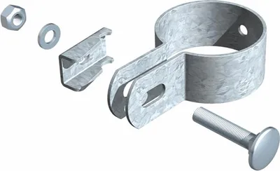 Produktbild von Alberts® Endschelle, feuerverzinkt, für Pfosten ⌀34 mm 563448