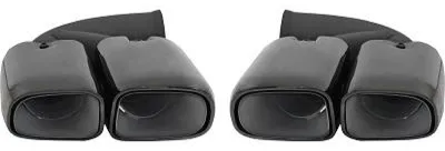 Produktbild von DIEDERICHS 4204004 Auspuffblende Endrohr Blende Ø76mm 370mm Schwarz für PORSCHE Cayenne (92A)