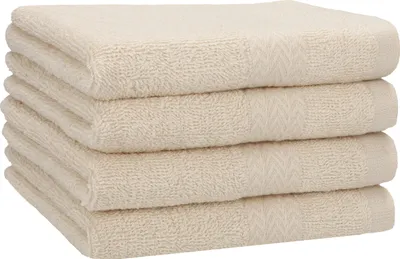 Produktbild von Betz 4 Stück Handtücher 50x100 cm PREMIUM  100% Baumwolle  Farbe: sand