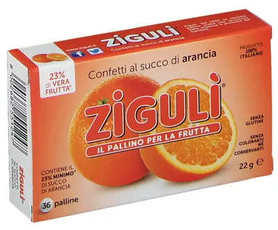 Imagen del producto de ZIGULI NARANJA, 36 bolas, 22 gramos