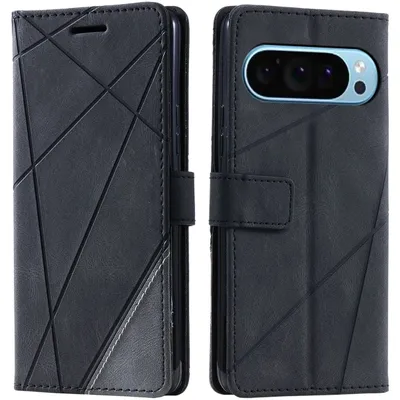 Produktbild von Mobigear Rhombus  Google Pixel 9 Pro Hülle Klapphülle Geldbörse - Schwarz