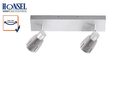 Produktbild von Honsel-Leuchten Wandstrahler Aluminium 2-flammig schwenkbar – Decken- & Wandstrahler modern