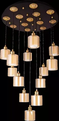 Image de Lustre Salon Plafonnier Lustre Moderne Or