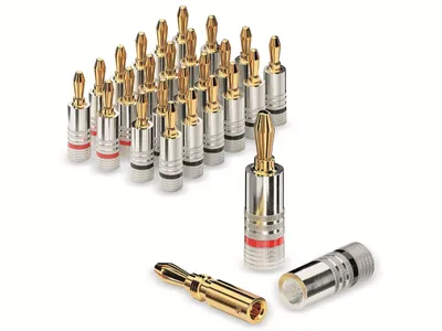 Produktbild von SONERO Bananenstecker-Set 24 Stück, schraubbar