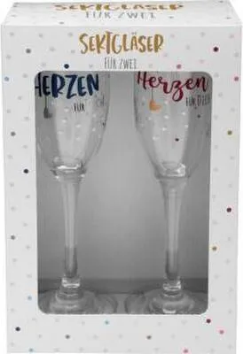 Produktbild von Secco Glas Set "Von Herzen für Dich"