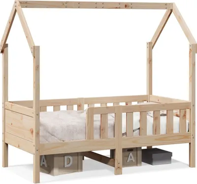 Produktbild von vidaXL Kinderbett Hausbett 70x140 cm Massivholz Kiefer