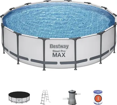 Zdjęcie produktu dla Bestway Steel Pro Max 56420, 10250 l, Basen ramowy, Szary, 42,6 kg