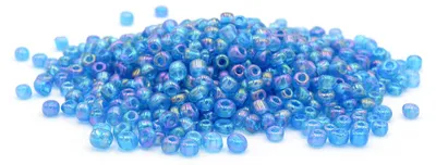 Produktbild von Vintageparts Rocailles Glasperlen blau 3 mm, 40 g