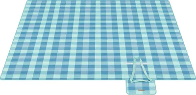 Produktbild von SONGMICS Picknickdecke, 200 x 200 cm, mit 4 Erdankern, wasserdicht, grün-blau