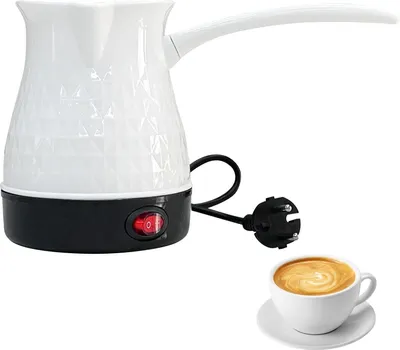 Produktbild von Espresso-Kaffeemaschine mit türkischem Kaffeekännchen - Elektrischer Mokka-Teekocher für Zuhause, Büro und Reisen