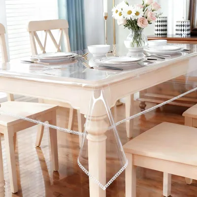 Transparente PVC-Tischdecke 140 x 240 cm, 0,1 mm