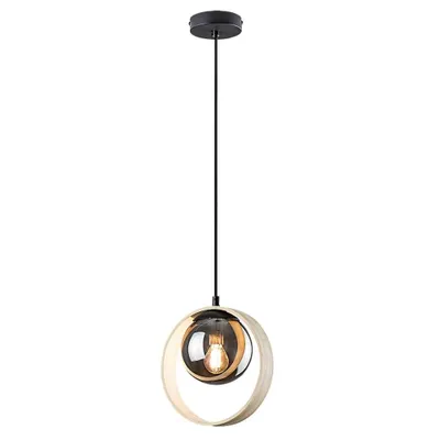Immagine prodotto di Rabalux 72061 Lampada a sospensione 1 spot Peyton, E14 legno, marrone-grigio, sferico-rotondo, moderno, ø215mm