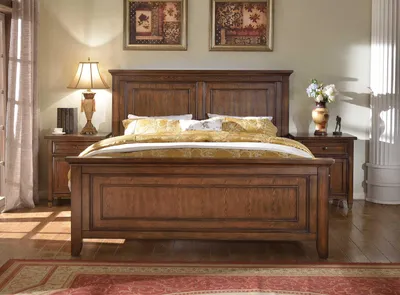 Produktbild von Bett Design Luxus Doppel Hotel Betten Schlaf Zimmer Holz Neu Landhaus Barock Neu