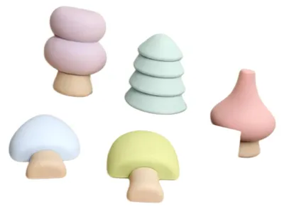 Produktbild von INF 5er-Pack Silikon-Eckenschützer für Tische – stoßabsorbierend, geräuschreduzierend, Cartoon-Design für Kindersicherheit