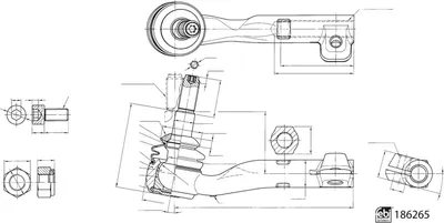 Produktbild von FEBI BILSTEIN Spurstangenkopf Spurstange für BMW 3 Touring (G21) Vorne Rechts 186265