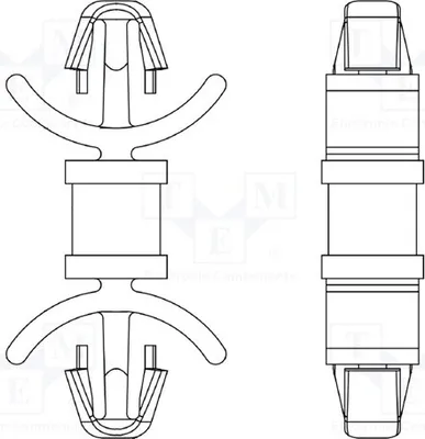 Productafbeelding van 10x UL94V-2 8GG01V42723 Kuntoff montagepennen, kleur: naturel, lengte: 22,2 mm